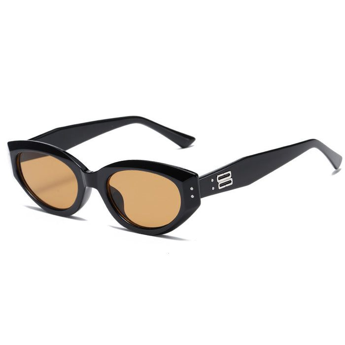 Wholesale Narrow Frame Cat Eye Small Frame Anti-UV PC Sunglasses JDC-SG-MiM010