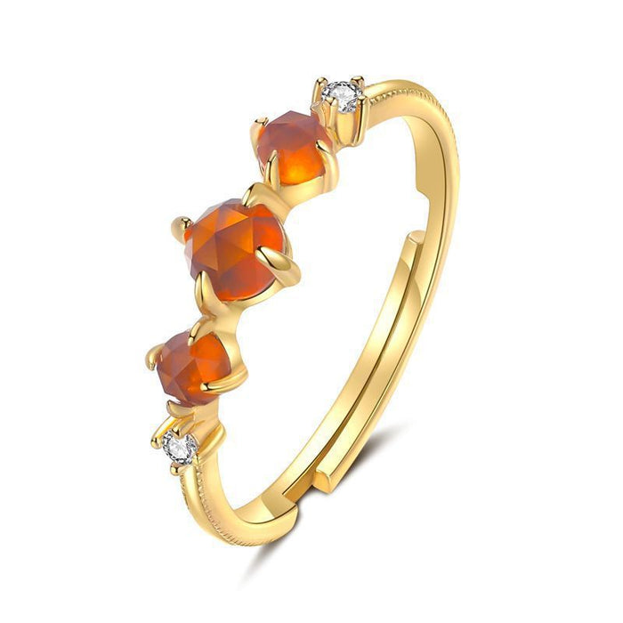 Wholesale Ring with high-end retro temperament, gemstone living ring