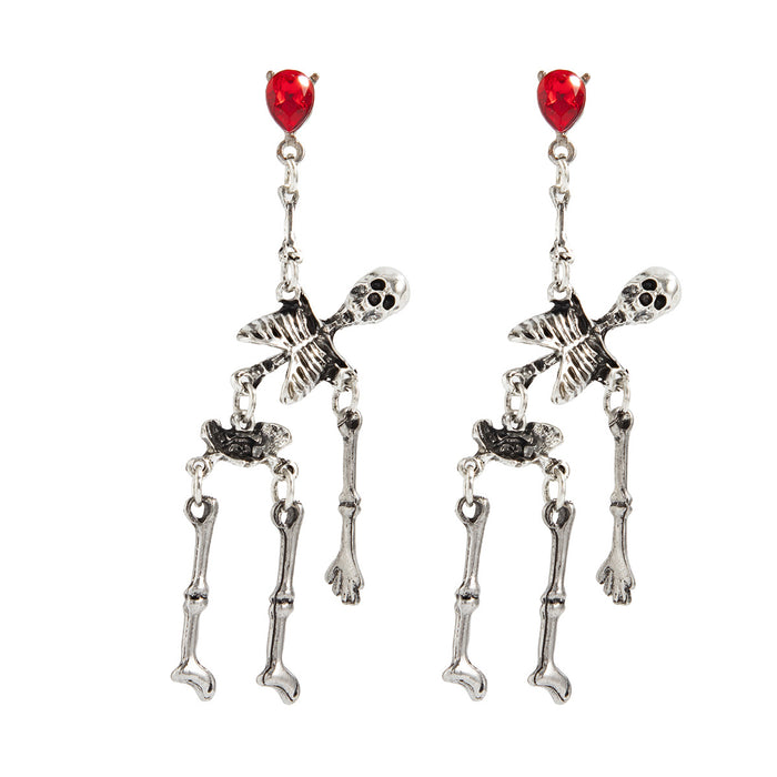 Wholesale Funny Skeleton Frame Pendant Earrings Personalized  Dark Skeleton Earrings