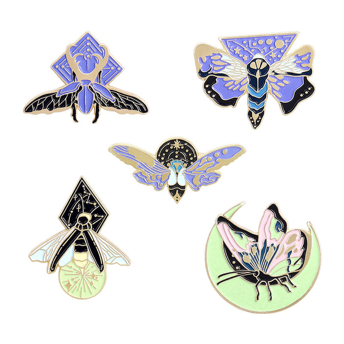 Wholesale Luminous Brooch Personalized Design Butterfly Moon Shape JDC-BC-BL020