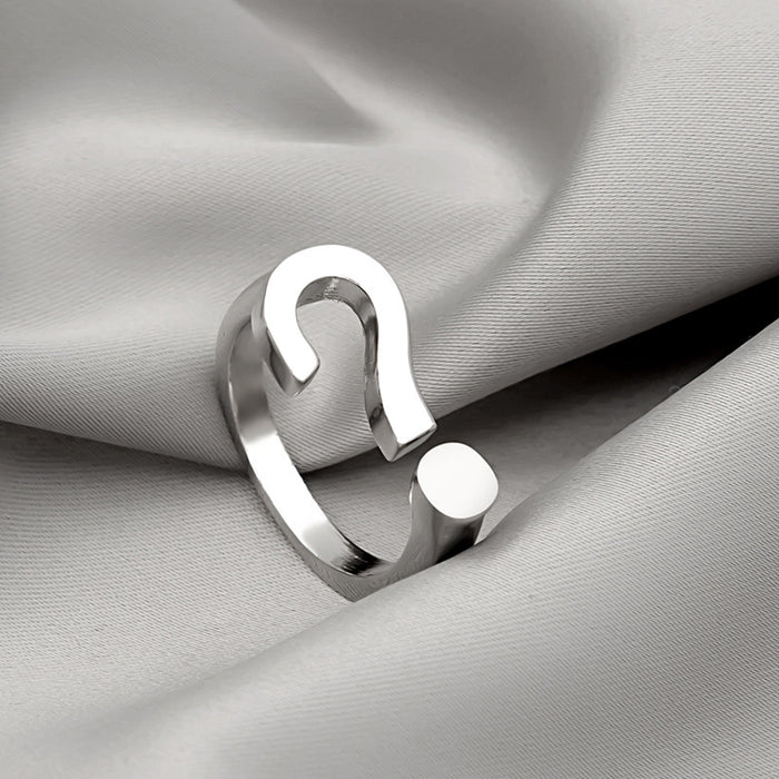 Wholesale Simple Question Mark Alloy Ring JDC-RS-QingH003