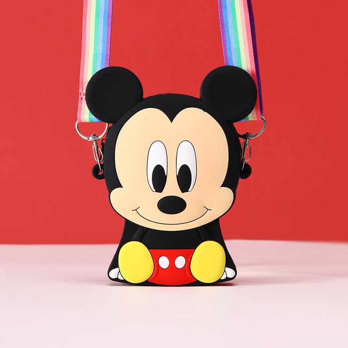 Wholesale Children's cute cartoon shoulder crossbody coin purse cosmetics storage bag