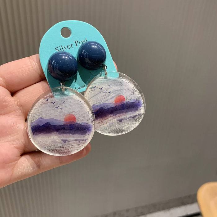 Wholesale Handmade Niche Design Silver Needle Earrings