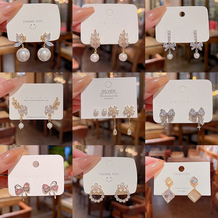 Wholesale Zircon Pearl Earrings