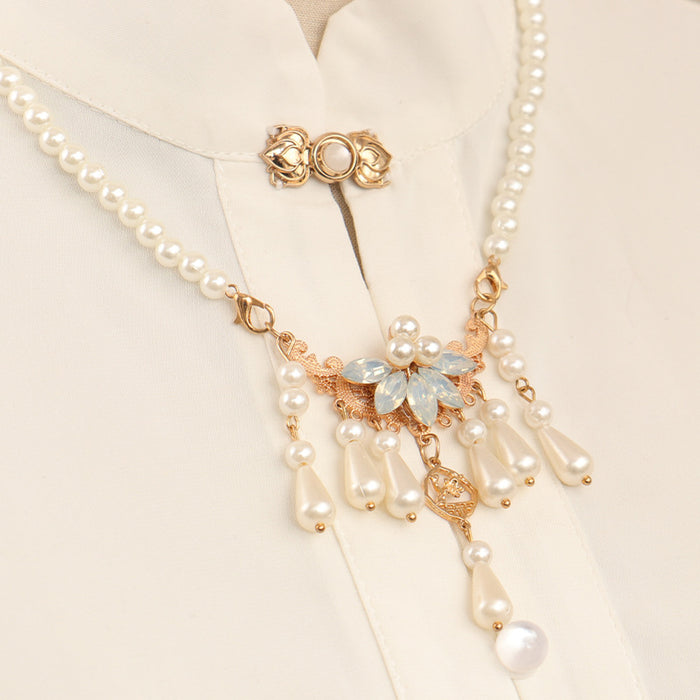 Wholesale Classical pendant jewelry, pearl necklace, women's retro style