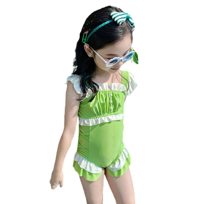 Wholesale Children's swimsuit girls Children's polyester small strap cute baby one-piece swimsuit hot spring vacation swimsuit