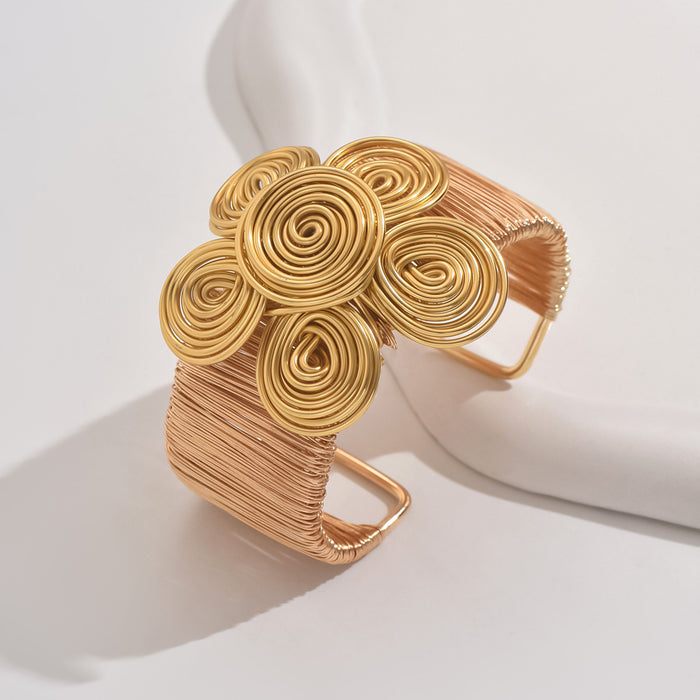 Wholesale Handmade geometric jewelry with flower bracelets