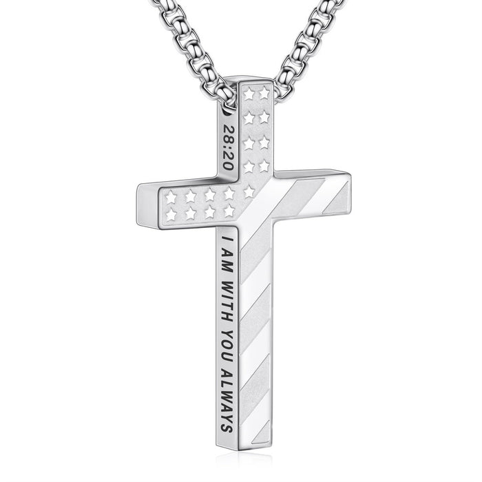 Wholesale Cross Stainless Steel Necklace Versatile Men and Women Personalized Hip Hop Pendant Necklace Accessories