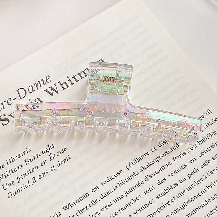 Wholesale Stylish Pearlescent Mermaid Large Hair Claw Clip Plastic Grip