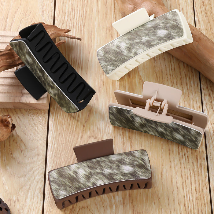 Wholesale stone pattern large square Hair Clip