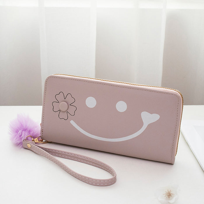 Wholesale Women's Long Coin Purse Fashionable and Simple Cartoon Zipper Wallet Card Bag Multi Slot Wallet JDC-WT-QJR005