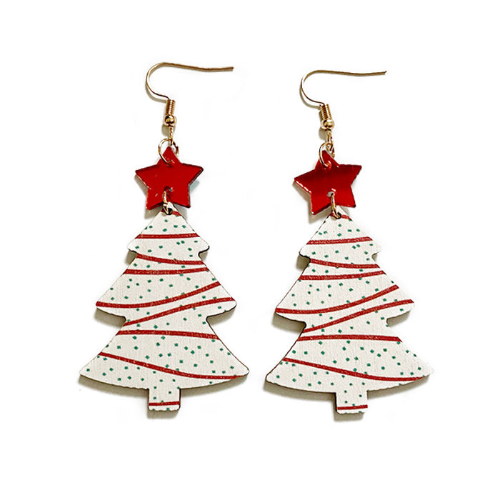 Wholesale  Christmas Tree Wood Earrings ing Multicolor Multicolor Earrings