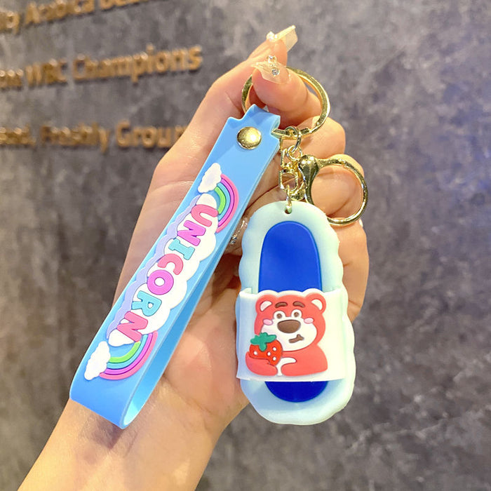 Wholesale Chic Slipper Keychain Metal Keyring Bag Charm MOQ≥2