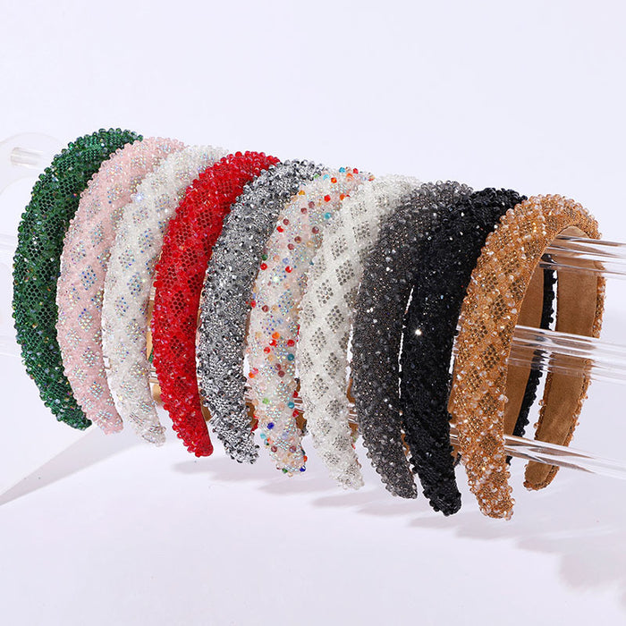 Wholesale Women' s diamond headband retro and versatile ladies evening show temperament headwear