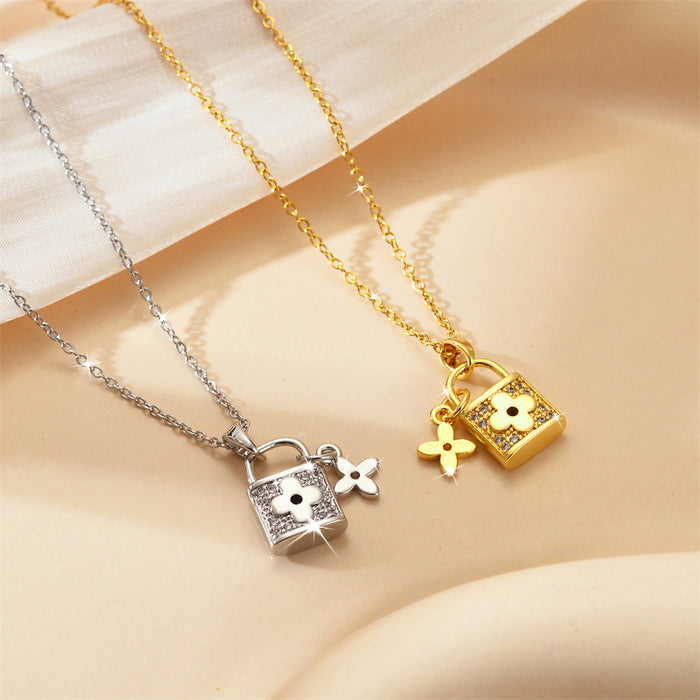 Wholesale Fashionable temperament, titanium steel necklace, niche design, necklace pendant jewelry