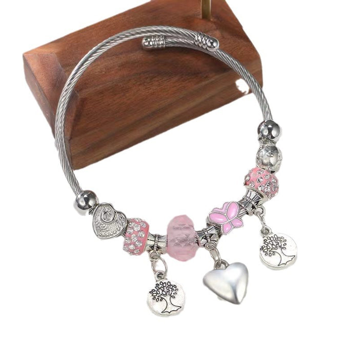 Wholesale Beaded Bracelet Stainless Steel Copper Alloy Rhinestone Fashion Jewelry