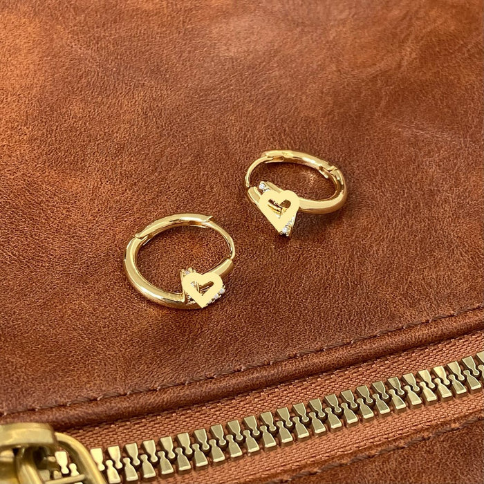 Wholesale Understated Zircon Hoop Earrings