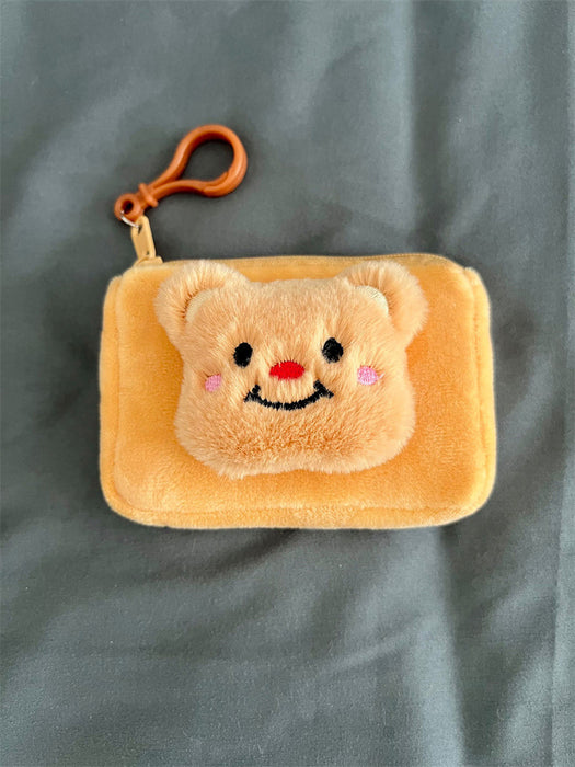 Wholesale Portable bear-shaped plush wallet