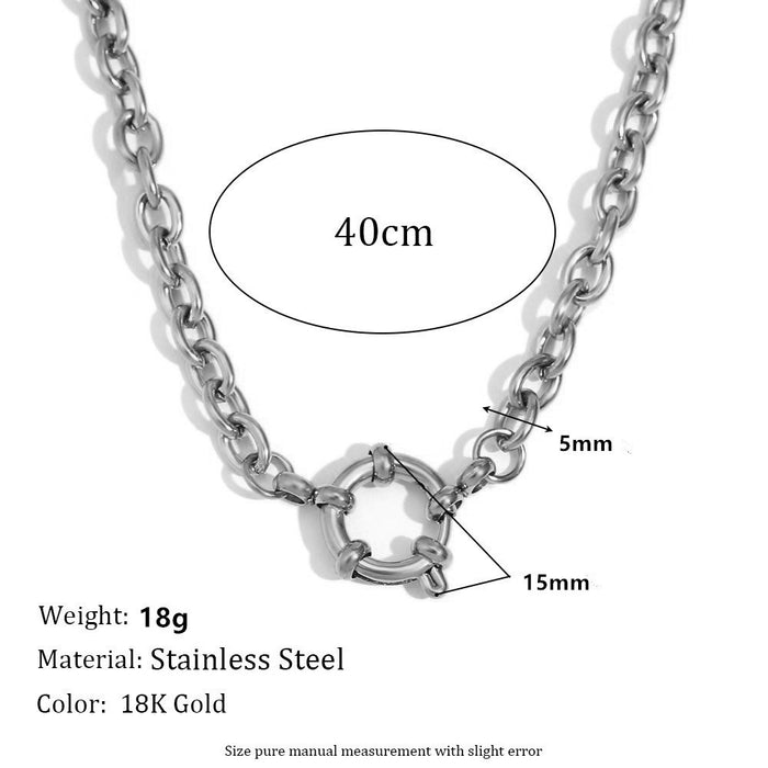 Wholesale Stainless Steel Pendant Necklace — NK Chain with Spring Claspv