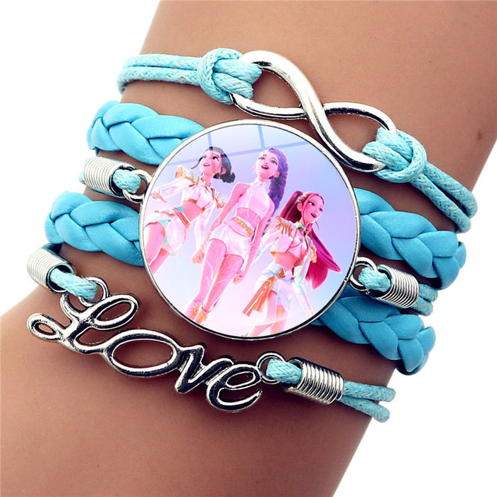 Wholesale K-POP Bracelet for Women,  Anime Cartoon Merchandise Leather Accessories