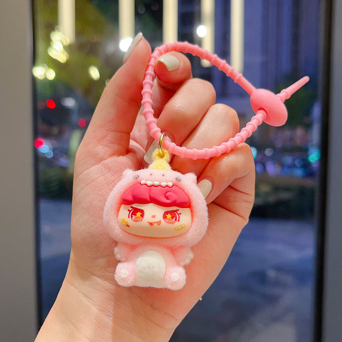 Wholesale Flocked  Keychain  Big Cousin Doll Pendant Accessory Exquisite Ornament Desktop Decoration Gift