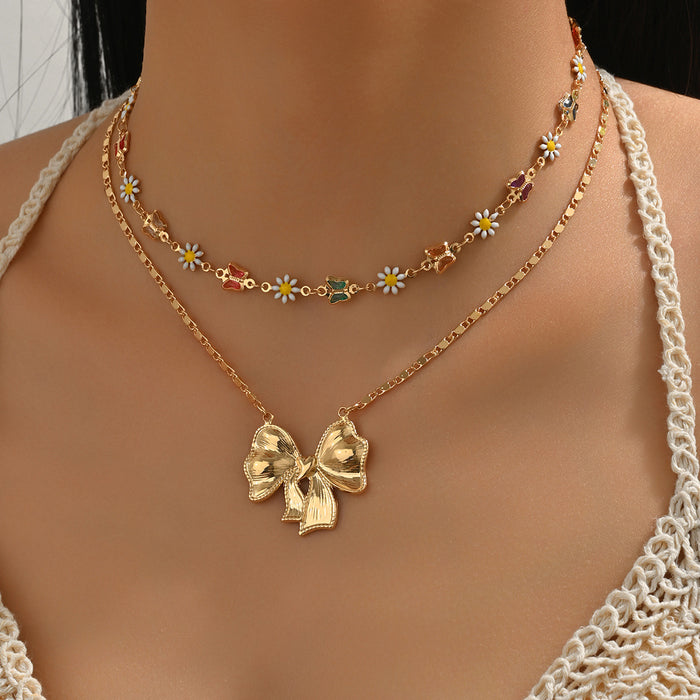 Wholesale Colorful butterfly  necklace