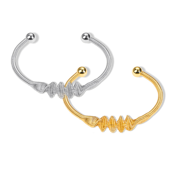 Wholesale High end and niche new metal wire stainless steel bracelet, versatile and elegant bracelet