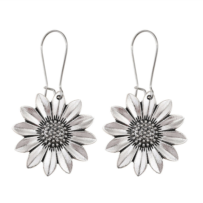 Wholesale Bohemian Vintage 3D Sunflower Earrings JDC-ES-Jings005