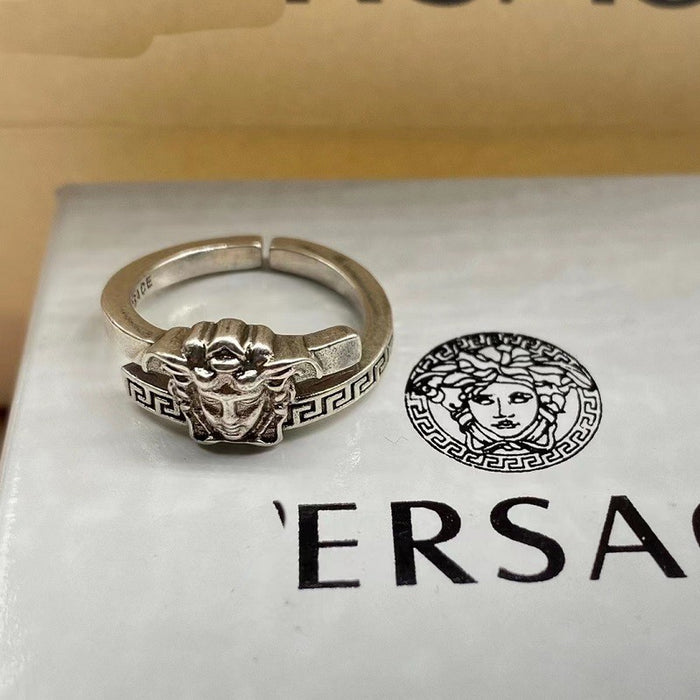 Wholesale Retro adjustable open ring brass material trend niche design ring