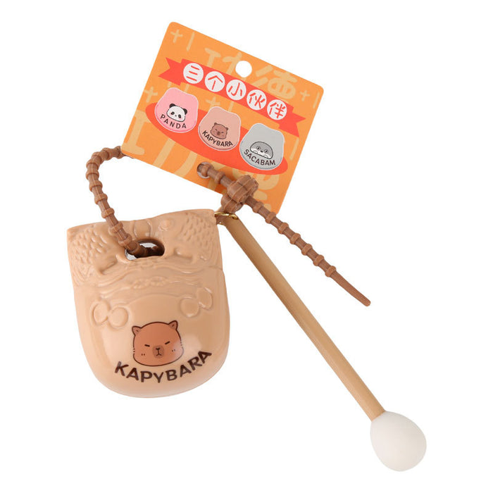 Wholesale Wooden fish keychain creative decompression bag pendant