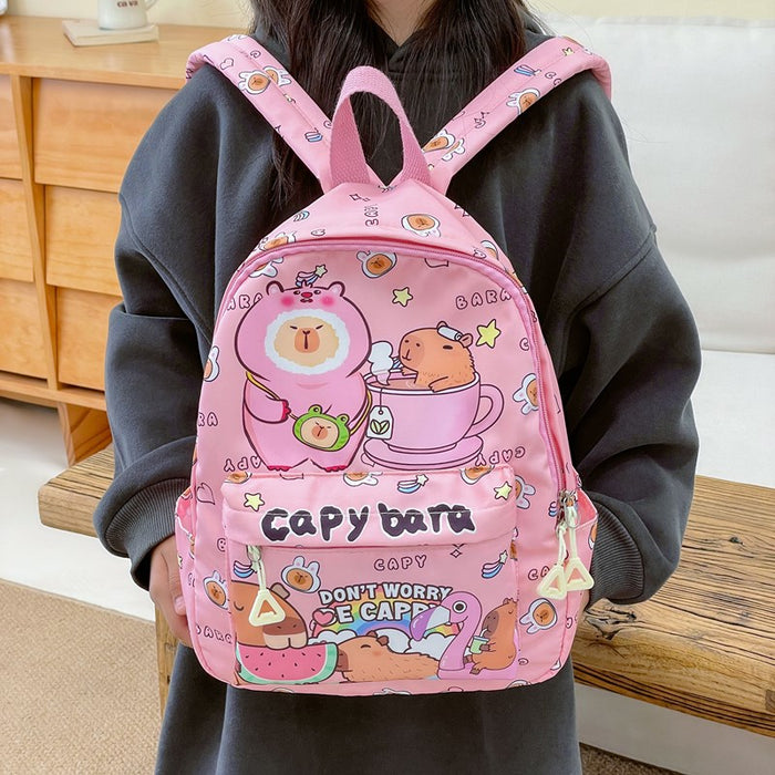 Wholesale  Printed Trendy Backpack Junior High School and Primary School Schoolbag Large Capacity Decompression Backpack Cute Student Bag