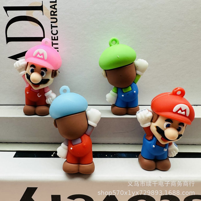 Wholesale Cartoon keychain creative personalized backpack pendant DIY soft rubber doll small pendant gift matching