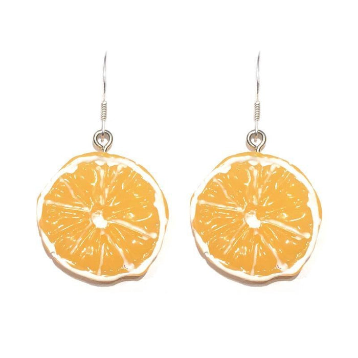 Wholesale fresh lemon slice earrings