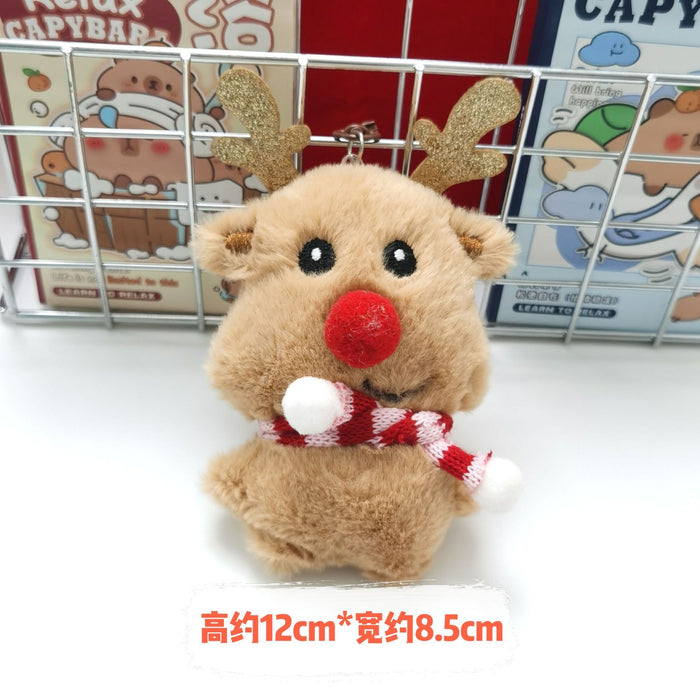Wholesale Cartoon Christmas Doll Plush Pendant Brooch Accessories  Christmas Tree Old Man Snowman Doll Festival Decoration