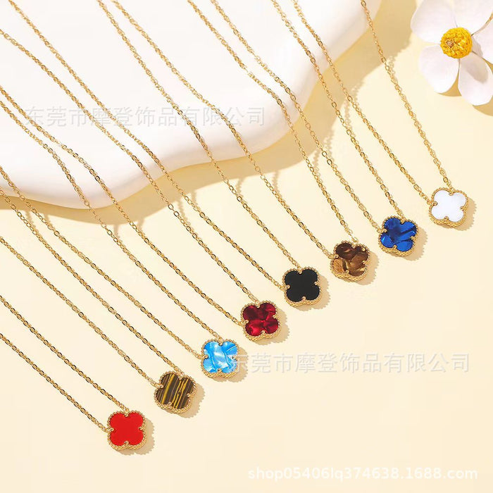 Wholesale Titanium Steel Wild Pendant Clavicle Chain JDC-NE-Modeng002