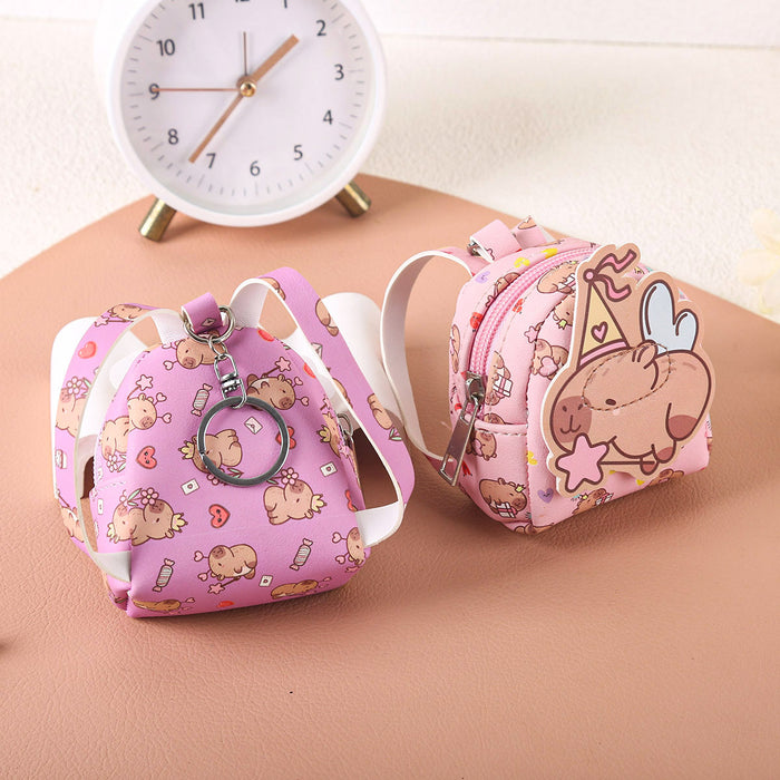 Wholesale Wallet Portable Storage Bag Capybara Pendant Small Backpack Claw Machine