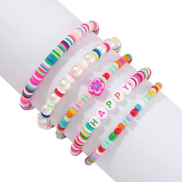 Wholesale Cute and colorful bead jewelry set bracelet