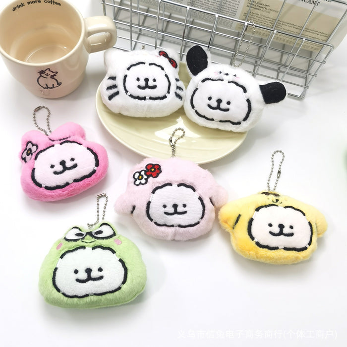 Wholesale Cute Plush Puppy Doll Brooch Dress-up  Plush Squeaky Pendant Bag Decoration