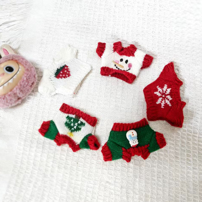 Wholesale Christmas PVC plush doll clothing keychain button sweater clothing accessories