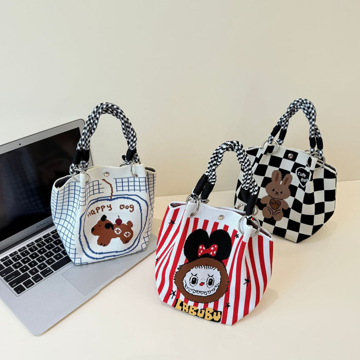 Wholesale Cartoon knitted bag large capacity vegetable basket