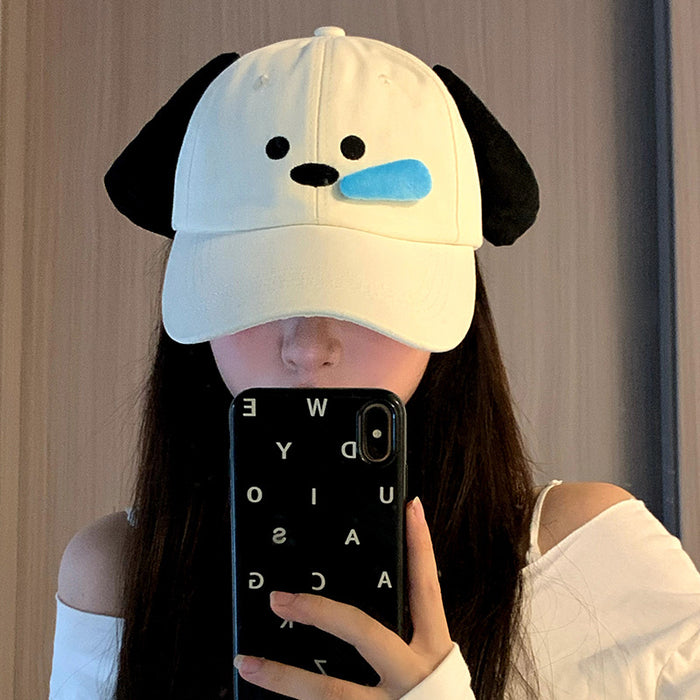 Wholesale Cute 3D Puppy Baseball Hat Outdoor Photo Sunshade Duck Tongue Hat Women's Hat