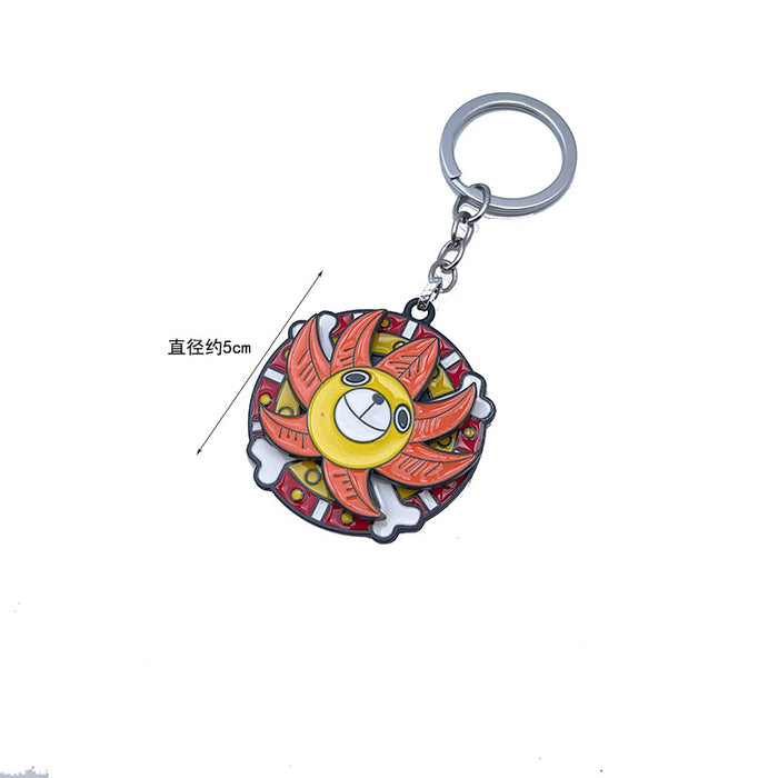 Wholesale Anime Merchandise Keychain Metal Rotating Pendant