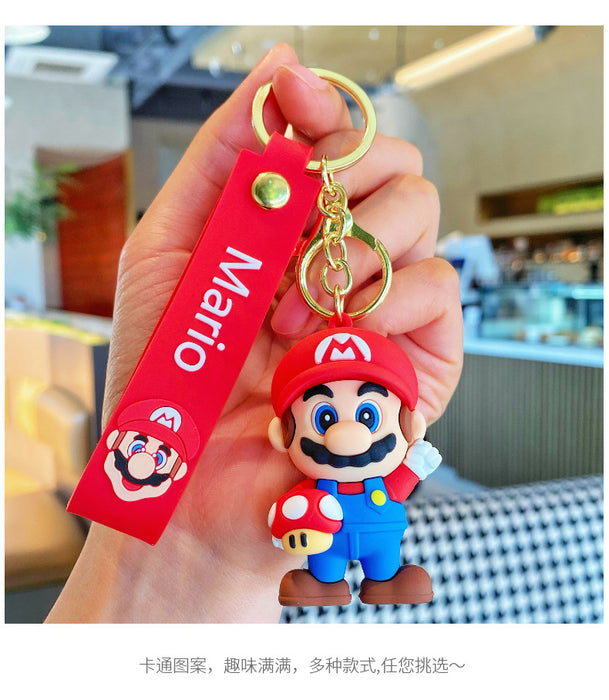 Wholesale Cartoon  Keychain Super Mary Doll Pendant Bag Pendant Car Key Chain Explosive Small Gift
