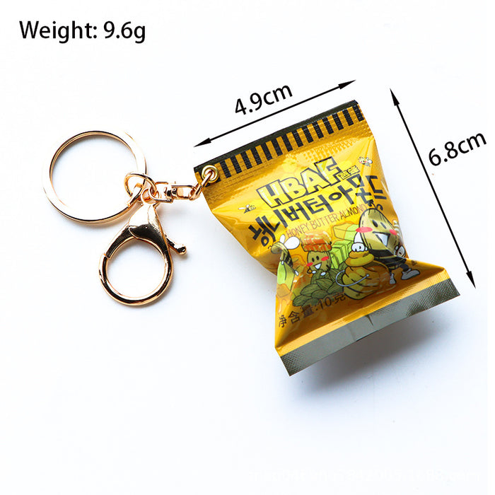 Wholesale Simulated Snack Bag Keychain Mini Snack Bag Car Keychain Pendant Bag Pendant