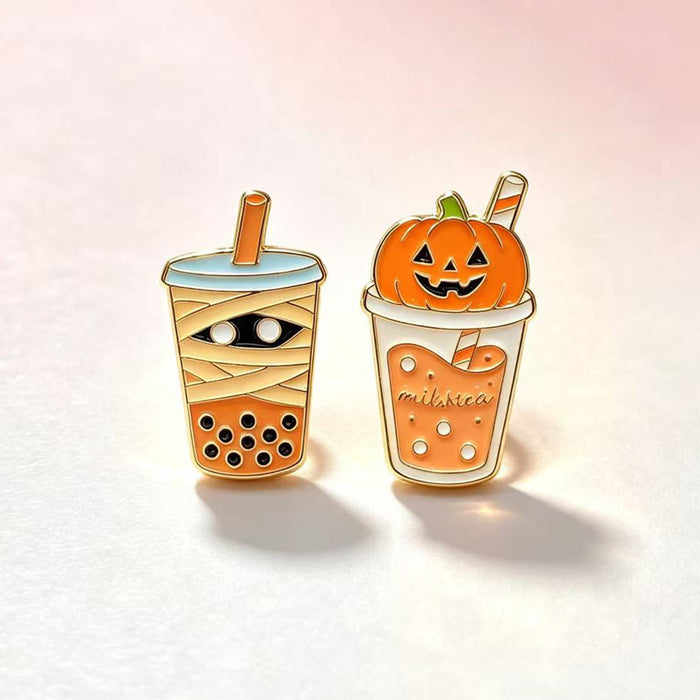 Wholesale Ghost Skeleton Pumpkin Brooch Enamel Alloy Badge Pin Fashion Accessory