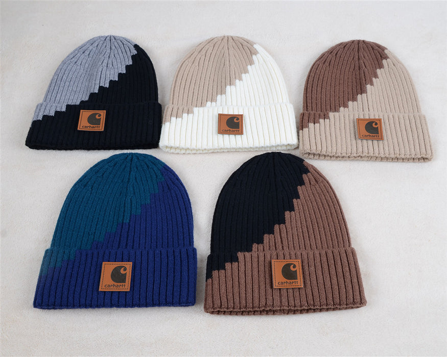 Wholesale Color-blocked Knit Hats Woolen Hats (F) JDC-FH-KuT014