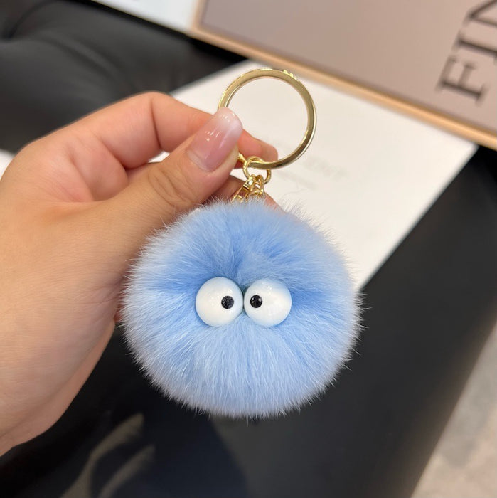 Wholesale cute plush big-eyed duck pendant Keychains