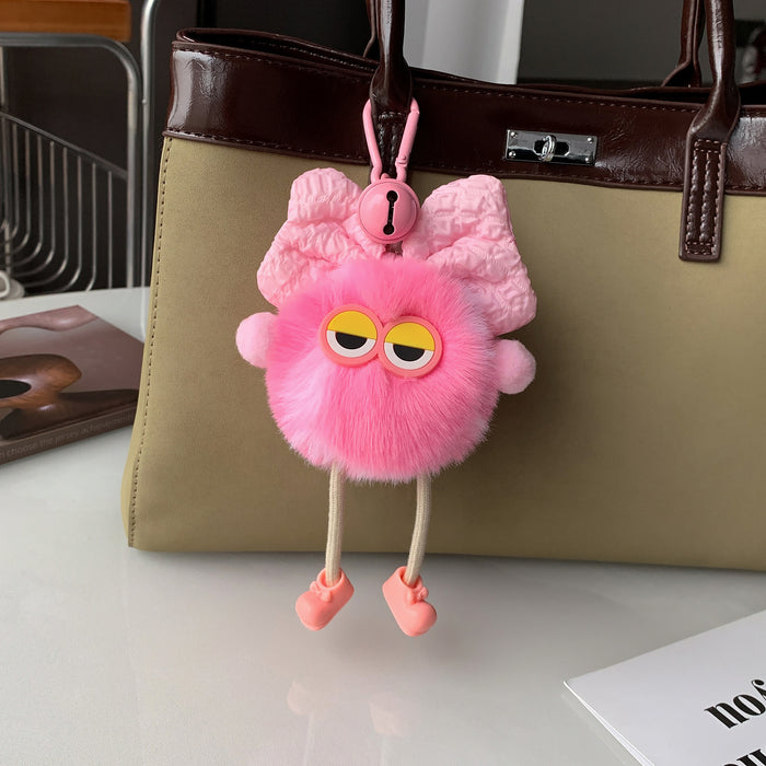 Wholesale Imitation rabbit fur car keychain backpack pendant