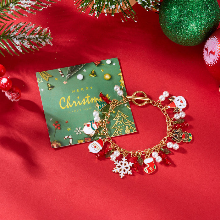 Wholesale Creative cartoon Christmas-themed pendant bracelet