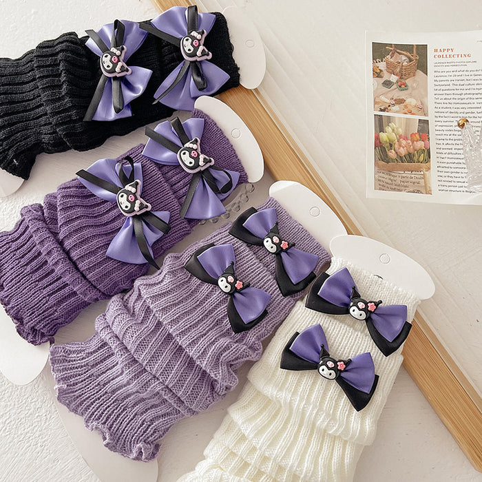 Wholesale Socks Girls'  Spring and Autumn Lolita Wool Knitted Warm Leg Pile Middle Tube Shallow Leg Cover